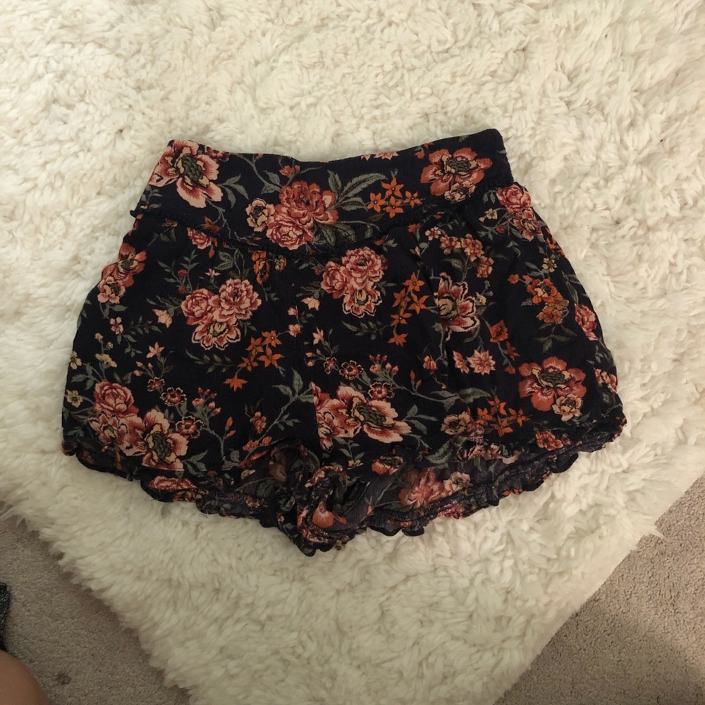 floral flowy shorts